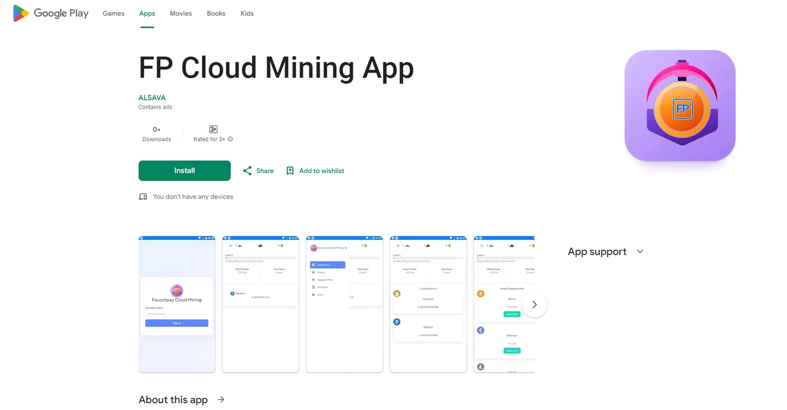 A Comprehensive Review of the FP Cloud Mining App on Play Store